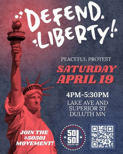 poster for 50501 rally 2024.04.19