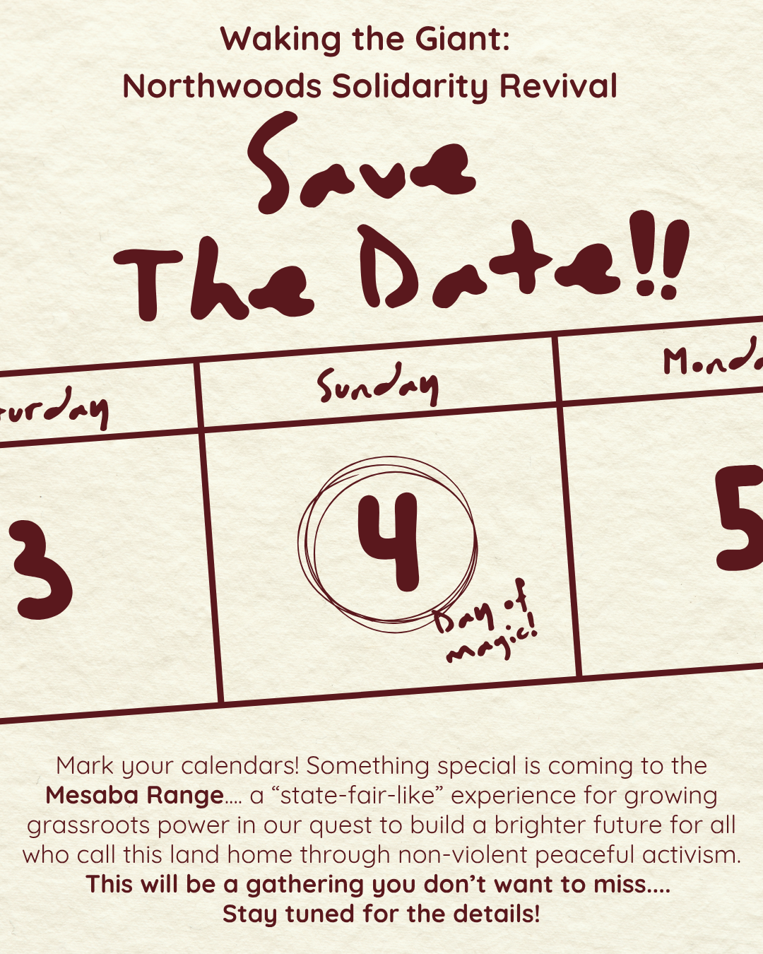 poster for event